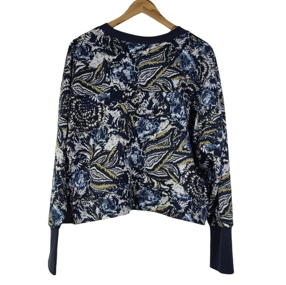 NWT JOIE Floral Print Cropped Sweatshirt Size XL - Picture 2 of 4